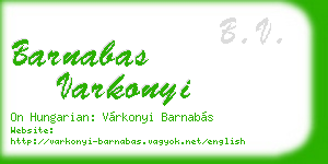 barnabas varkonyi business card