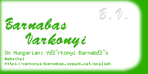 barnabas varkonyi business card